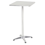 Homcom Tavolo Bar Ristorante in Acciaio Inox Quadrato 60x60cm Altezza 70-110cm