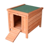 PawHut Conigliera Gabbia per Piccoli animali con Tetto Apribile in Legno 51x42x43 cm