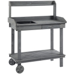 Outsunny Pflanztisch mit Schublade 92 cm x 45 cm x 119 cm