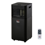HOMCOM 785W Portable Air Conditioner 4-IN-1 Modes LED Display 24 Timer Home Office Black