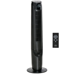 HOMCOM 42" Ice Cooling Tower Fan, Water Conditioner Evaporative Air Cooler Unit with 4 Modes, 3 Speed, Remote Control, Timer, Oscillating for Home Bedroom, Black