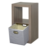 HOMCOM Particle Board 2-Tier Shelf w/ Drawer Grey