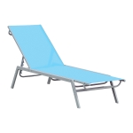 Bain de soleil transat design contemporain dossier inclinable multi-positions