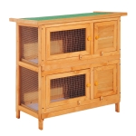 PawHut, cusca de exterior pentru iepuri, lemn brad 90x45x90cm