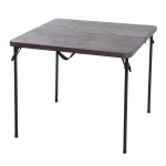 Outsunny Masa Camping tip Valiza din Metal si Plastic Maro 86x86x71,5cm