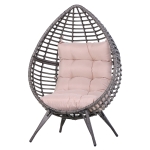 Outsunny Rattansessel in Tropfenform 101 cm x 89 cm x 156 cm