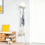 HomCom cuier vertical, design modern, 45x45x180cm, alb