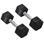 HOMCOM hexagon dumbbells handvat gekarteld 2 x 4 kg