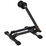 HOMCOM Fahrradhalter, Klappbarer Fahrradständer, Ausstellungsständer, Fahrrad Zubehör, Metall, Schwarz, 39 x 35 x 45,5 cm