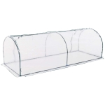 Outsunny PVC Greenhouse Tunnel Steel Frame Transparent 250x100x80cm