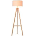 HOMCOM lampa din lemn, intrerupator pedala, inaltime 154cm