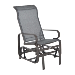 Outsunny Outdoor Gliding Rocking Chair with Sturdy Metal Frame Garden Comfortable Swing Chair for Patio, Backyard and Poolside, Grey