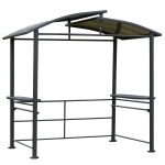 Outsunny 3 x 3(m) Outdoor Pergola Retractable Canopy Wall Mounted Gazebo Patio Shelter Sun Shade, Cream White(c-1)