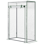 Outsunny 100 x 50 x 150cm Greenhouse Steel Frame PVC Cover with Roll-up Door Outdoor for Backyard, Balcony, Garden, Transparent(c-1)