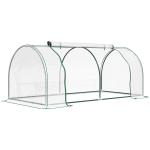 Outsunny Estufa 200x100x80cm para Jardim Terraço Cultivo de Plantas Estufa com Estrutura de Aço Cobertura PVC Transparente