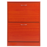 Homcom Scarpiera Salvaspazio mobile da ingresso porta scarpe design 12 Paia con Ripiani Regolabili in Legno, Rosso, 60x24x80cm