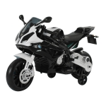 Homcom Moto Elettrica BMW RR per Bambini 12V, Nero e Bianco