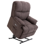 HOMCOM Poltrona Relax Elettrica Reclinabile con Alzata Assistita, Marrone, 80x97x104cm
