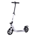 HOMCOM Foldable Kick Scooter, Adjustable Height, 93.5L x 38W x 95-105Hcm-White