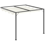 Outsunny 3(m) Outdoor Pergola Retractable Canopy Wall Mounted Gazebo Garden Sun Shade