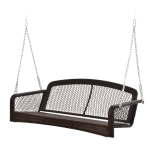 Outsunny Garden Outdoor Solid Metal 2-Seater Swing Chair Hanging Hammock Garden Furniture Balcony White - 118Lx 58W x 57H cm(c-6)
