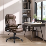 HOMCOM Fotoliu Scaun Masaj de Birou cu Incalzire 62x68 x111-121cm