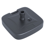 Outsunny Base per Ombrellone Riempibile con Acqua e Sabbia, HDPE, Nero 46x45x26 cm