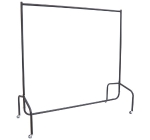 Homcom Portant Tringle à Vêtements en Acier Noir 123 x 33 x 6 cm