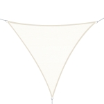 Outsunny Toldo Vela Triangular 6x6x6m Toldo Transpirable con Anillos y Cuerdas para Patio Jardín Piscina Terraza Color Beige