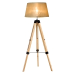 Homcom Lampadaire Style Nordique 40 W en Bois Beige 65 x 65 x 143 cm