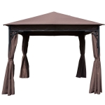 Outsunny® Luxus Pavillon Partyzelt braun 3x3 m