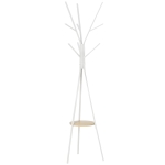 HOMCOM Appendiabiti Attaccapanni da Terra Verticale Moderno per Ingresso Grigio Chiaro 45x45x180cm