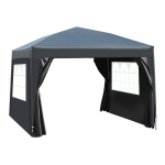 Outsunny Pop Up Gazebo Marquee, 3x3 m-Black