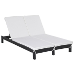 Bain de soleil transat 2 places grand confort matelas inclus