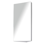 HOMCOM Stainless Steel Bathroom Corner Mirror Cabinet, 1 Door