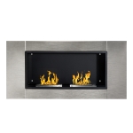 HomCom Camino Bioetanolo da Parete con 2 Bruciatori 110x54x14,5cm