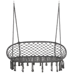 Outsunny Hängesessel für 2 Personen, Boho-Stil, Grau, 130 x 70 x 35 cm