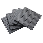 Outsunny, set 11 placi gresie pentru gradina 30x30x2.2cm, gri