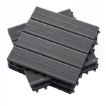 Outsunny, gresie exterior, set de 11 placi, 30x30x2.2 cm, gri