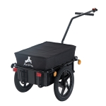 HomCom Remorca Carucior pentru Bicicleta cu Cos in Otel, 144x59x80cm