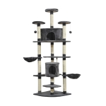 PawHut Katzenbaum Ecke Kratzbaum Spielbaum Katzenkratzbaum Katzen Kletterbaum 200 cm