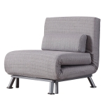 HOMCOM Adjustable Back Futon Sofa Chair - Grey