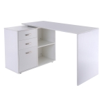 Homcom Bureau d'Angle 2 en 1 Modulable Blanc 162 x 50 x 76 cm