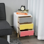 Homcom Dulapior din Lemn Colorat 3 Sertare, 30x34x51cm