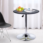 HomCom masa rotativa la 360°, inaltime reglabila, neagra
