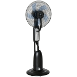 Ventilateur brumisateur sur roulettes 90 W oscillant 4 vitesses noir gris