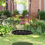 HomCom, leagan tip cuib, Φ 60 cm, negru