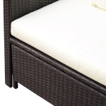 Outsunny Canapea de Gradina cu Banca Mobilier de Gradina din Ratan Maro