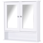 Wall-mounted Medicine Cabinets Bathroom Living Room Organizer with Mirror -White
