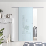 Homcom Usa Glisanta de Interior din Sticla Securizata cu Sina din Aluminiu, 90x205x0.8cm